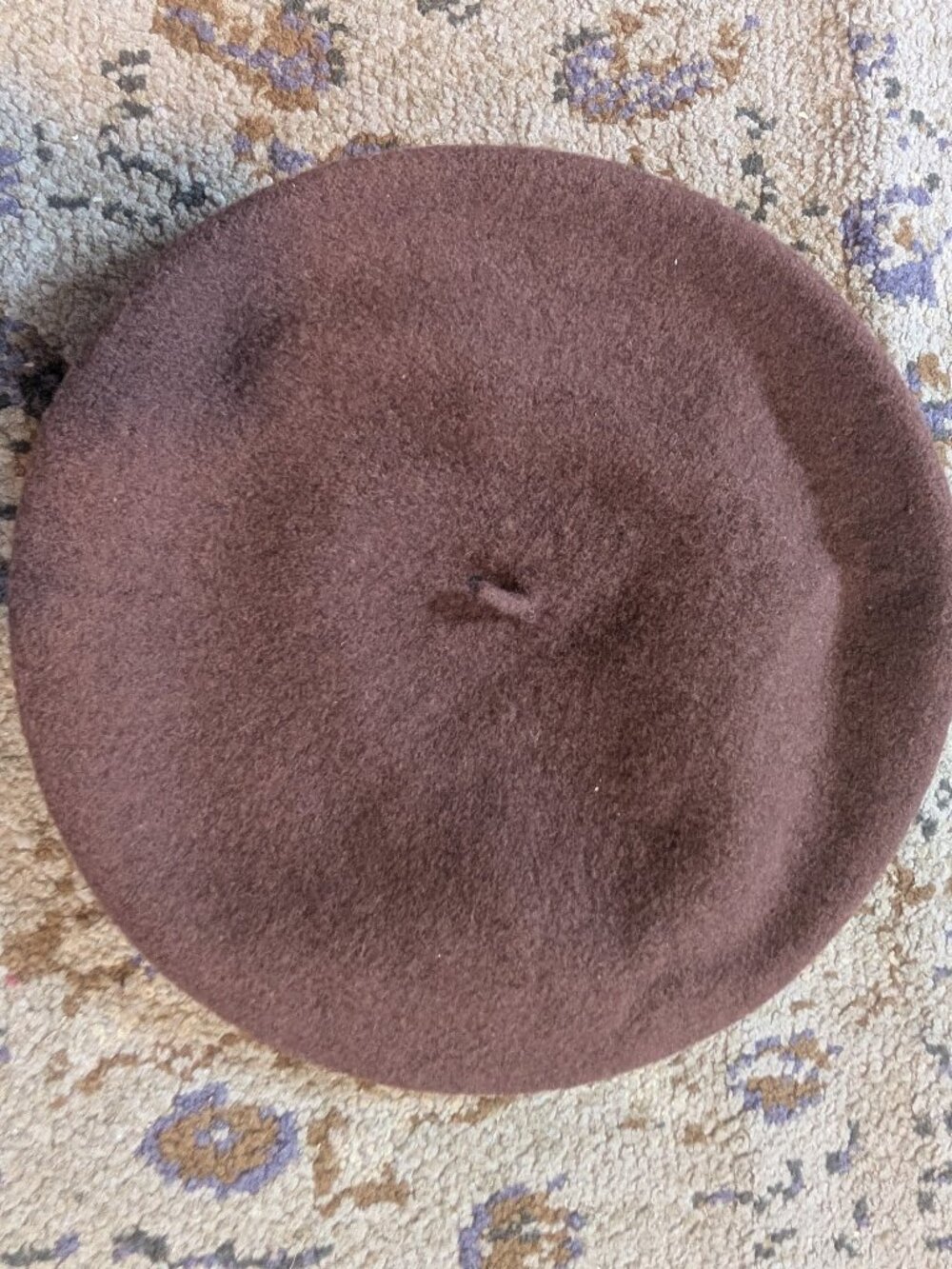 100% Wool Beret DPC Dorfman Pacific Co. Artist Painter Hat Cap Brown